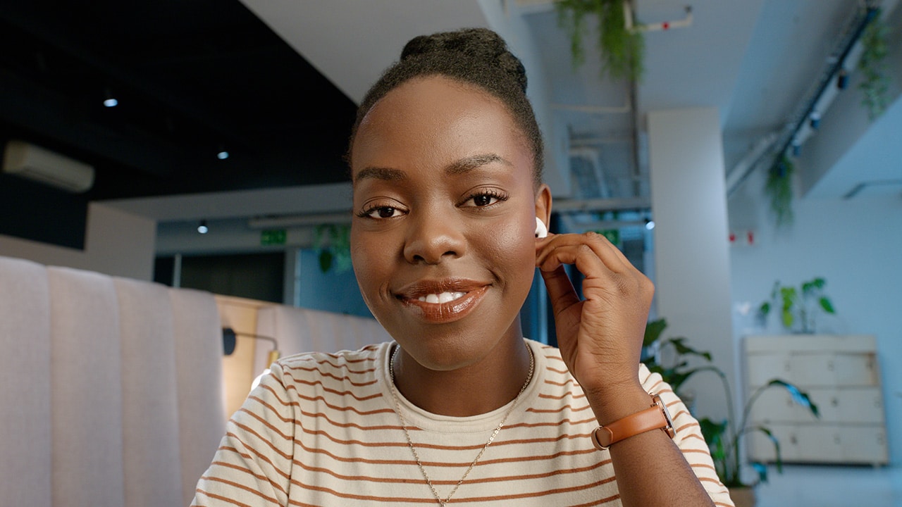 Portrait, woman and smile for pov, video call and business meeting for presentation in Jamaica. Happy, confident and businesswoman for appointment, consultation and conversation to negotiate contract